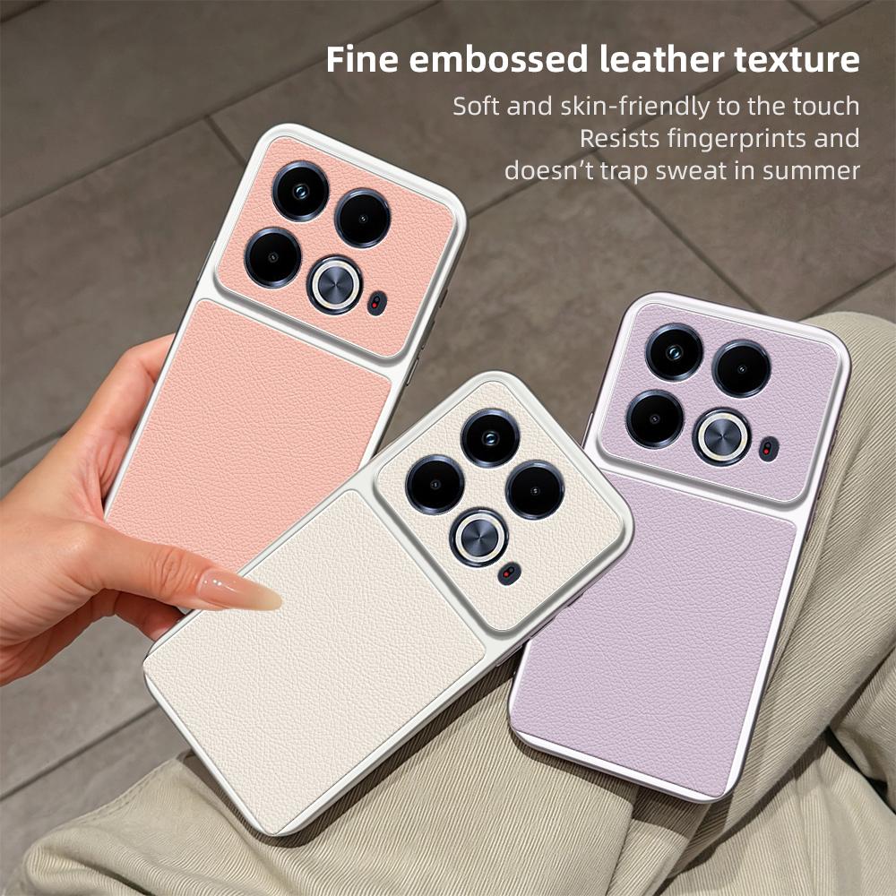 For Infinix Note 40 Lambskin Series Skin Feel Shockproof Phone Case(Orange)