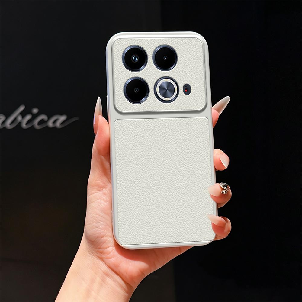 For Infinix Note 40 Lambskin Series Skin Feel Shockproof Phone Case(Silver)