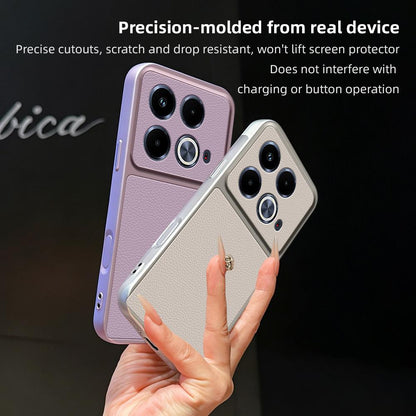 For Infinix Note 40 Lambskin Series Skin Feel Shockproof Phone Case(Silver)