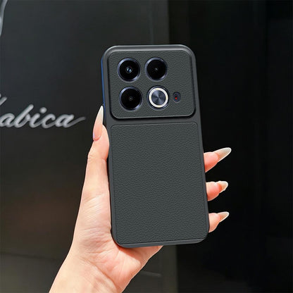 For Infinix Note 40 Lambskin Series Skin Feel Shockproof Phone Case(Black)