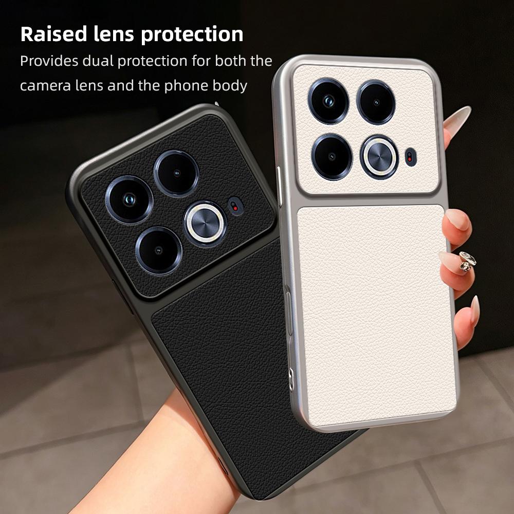 For Infinix Note 40 Lambskin Series Skin Feel Shockproof Phone Case(Black)