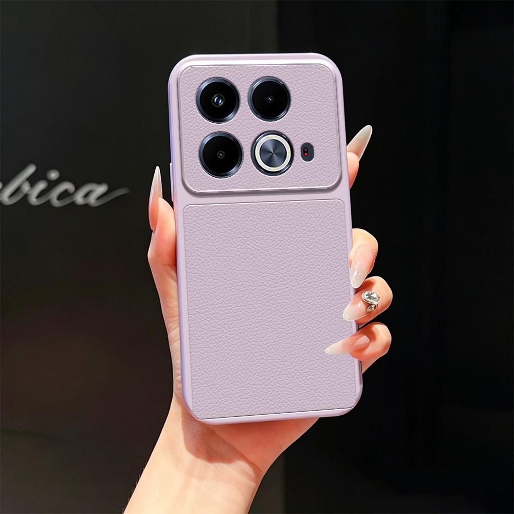 For Infinix Note 40 Lambskin Series Skin Feel Shockproof Phone Case(Purple)