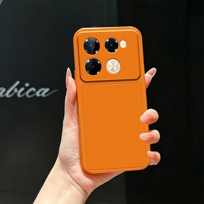 For Infinix Note 40 Pro 4G Lambskin Series Skin Feel Shockproof Phone Case(Orange)