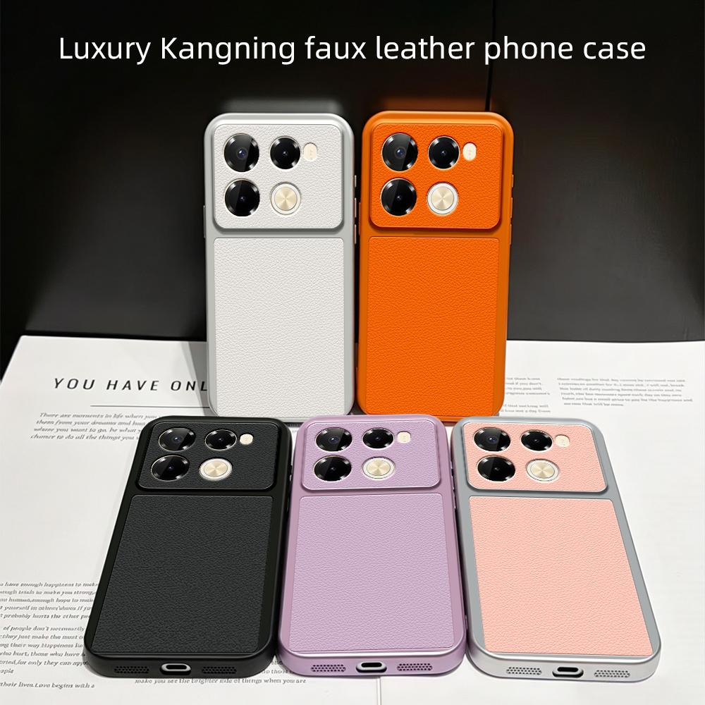 For Infinix Note 40 Pro 4G Lambskin Series Skin Feel Shockproof Phone Case(Pink)