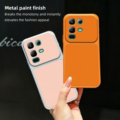 For Infinix Note 50x Lambskin Series Skin Feel Shockproof Phone Case(Silver)
