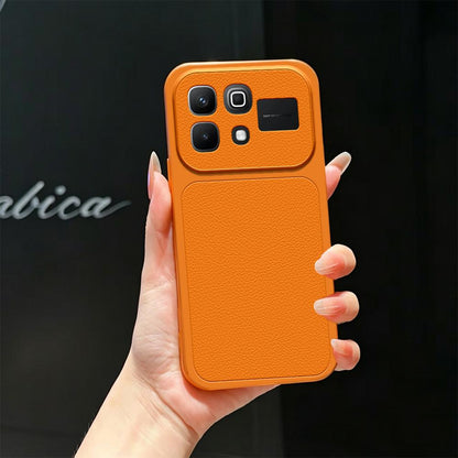 For Infinix Note 60 5G Lambskin Series Skin Feel Shockproof Phone Case(Orange)