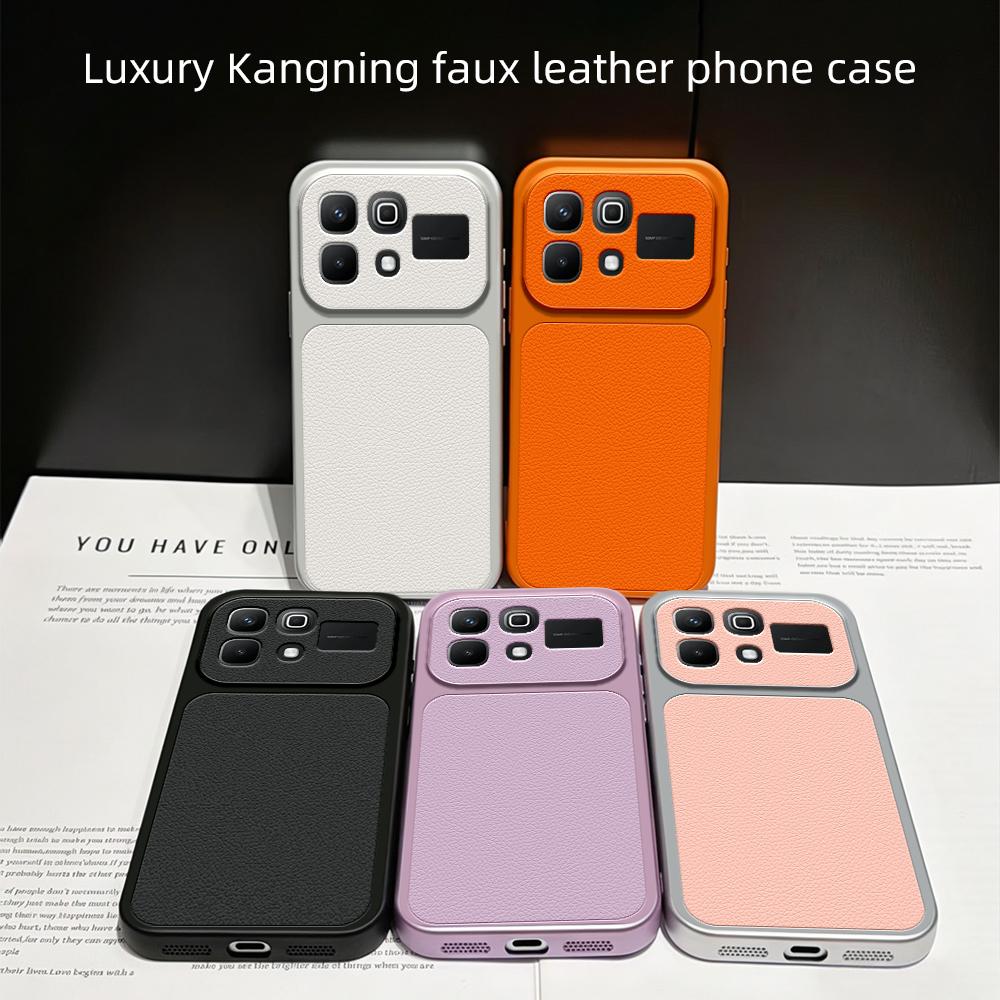 For Infinix Note 60 5G Lambskin Series Skin Feel Shockproof Phone Case(Orange)