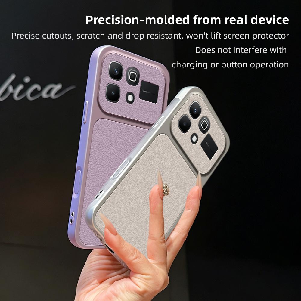 For Infinix Note 60 5G Lambskin Series Skin Feel Shockproof Phone Case(Silver)