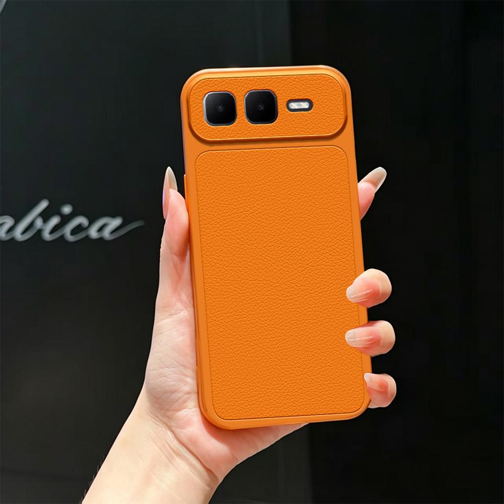 For Infinix Smart 10 Plus 4G Lambskin Series Skin Feel Shockproof Phone Case(Orange)