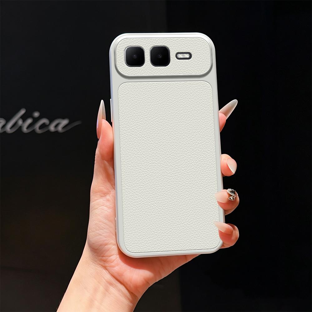 For Infinix Smart 10 Plus 4G Lambskin Series Skin Feel Shockproof Phone Case(Silver)