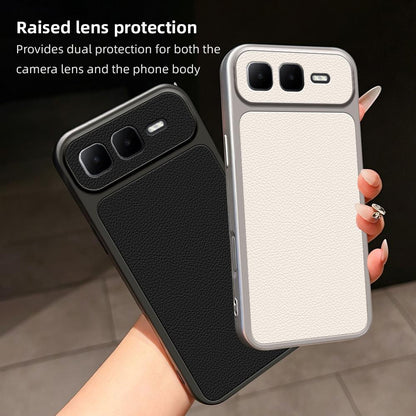 For Infinix Smart 10 Plus 4G Lambskin Series Skin Feel Shockproof Phone Case(Silver)