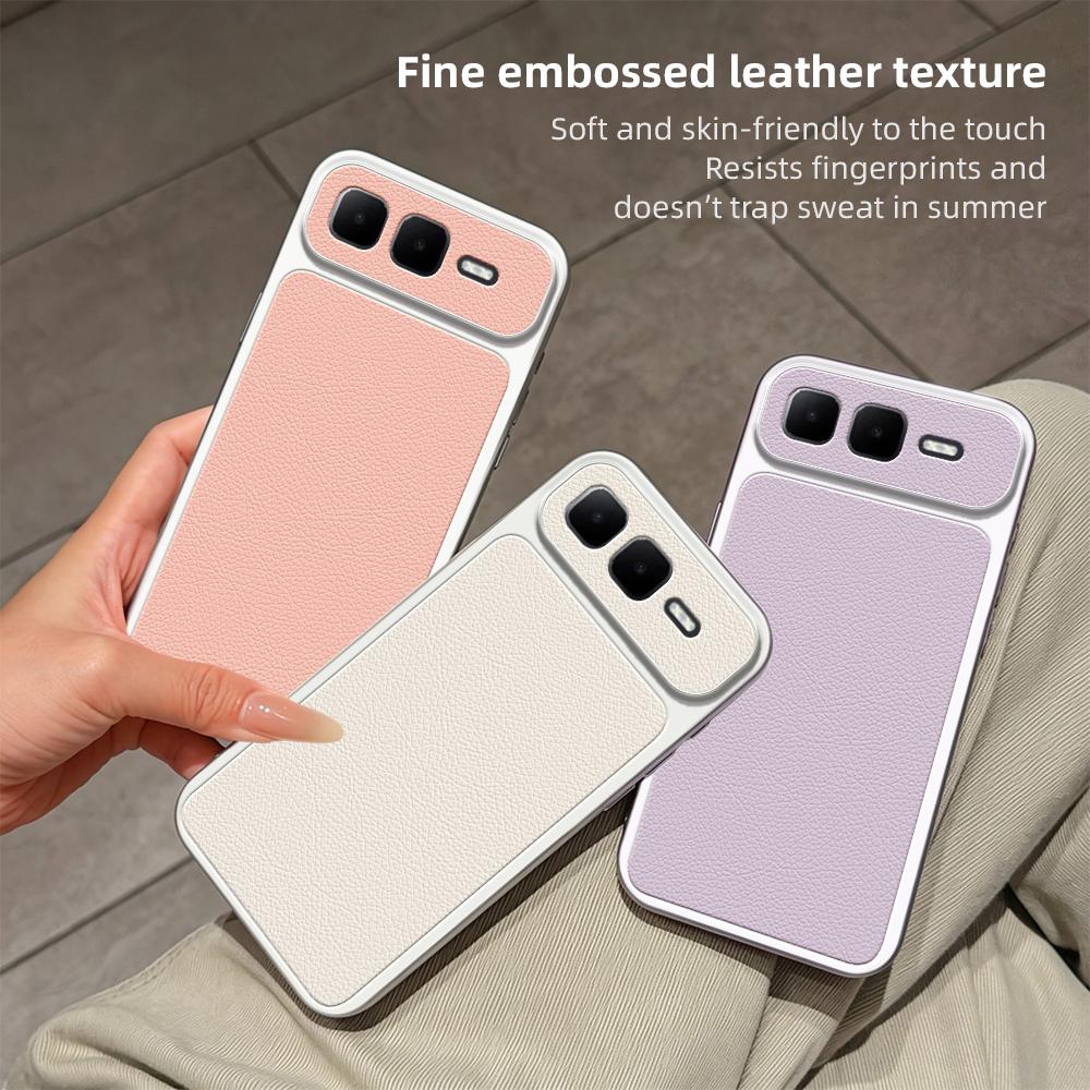 For Infinix Smart 10 Plus 4G Lambskin Series Skin Feel Shockproof Phone Case(Black)