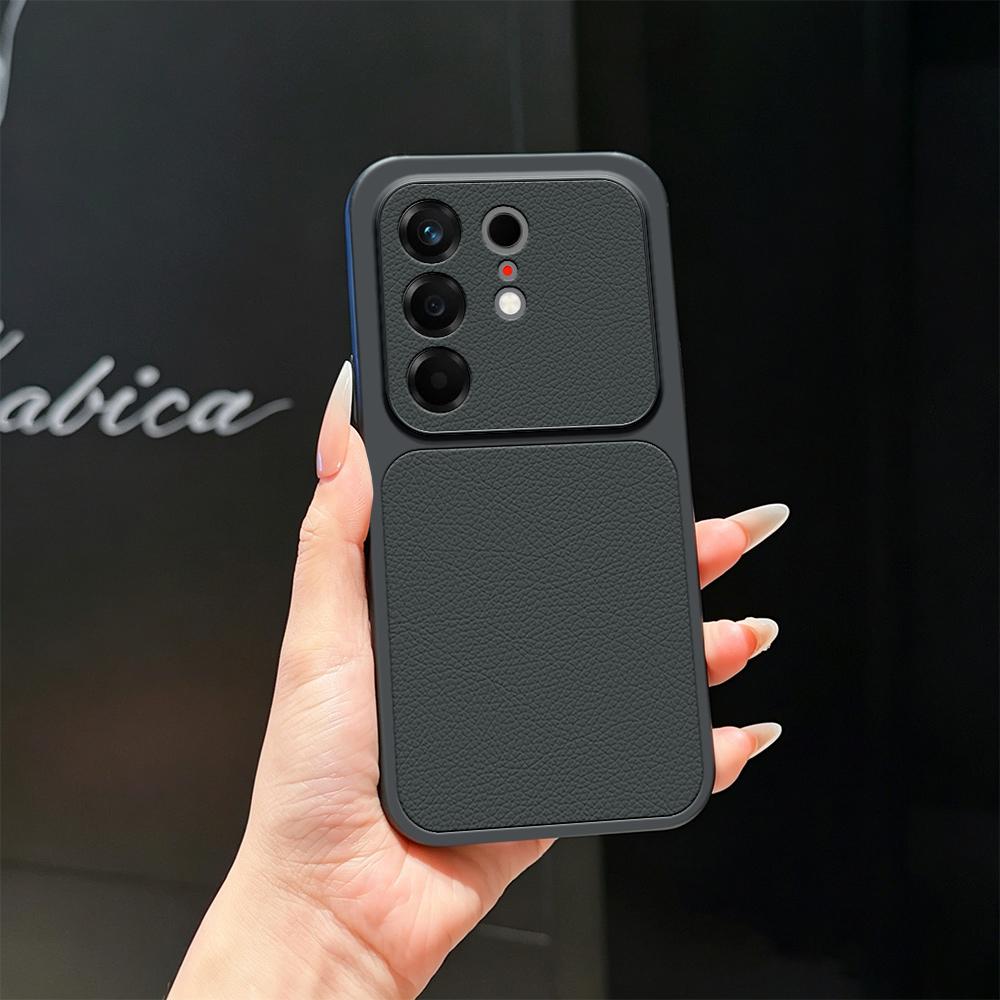 For Tecno Camon 50 Pro 4G Lambskin Series Skin Feel Shockproof Phone Case(Black)