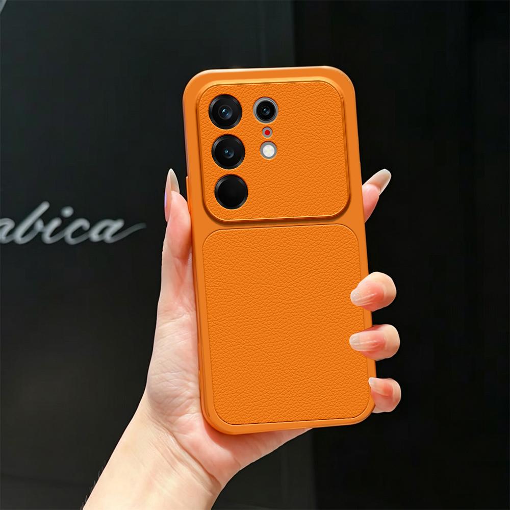 For Tecno Camon 50 Ultra 5G Lambskin Series Skin Feel Shockproof Phone Case(Orange)