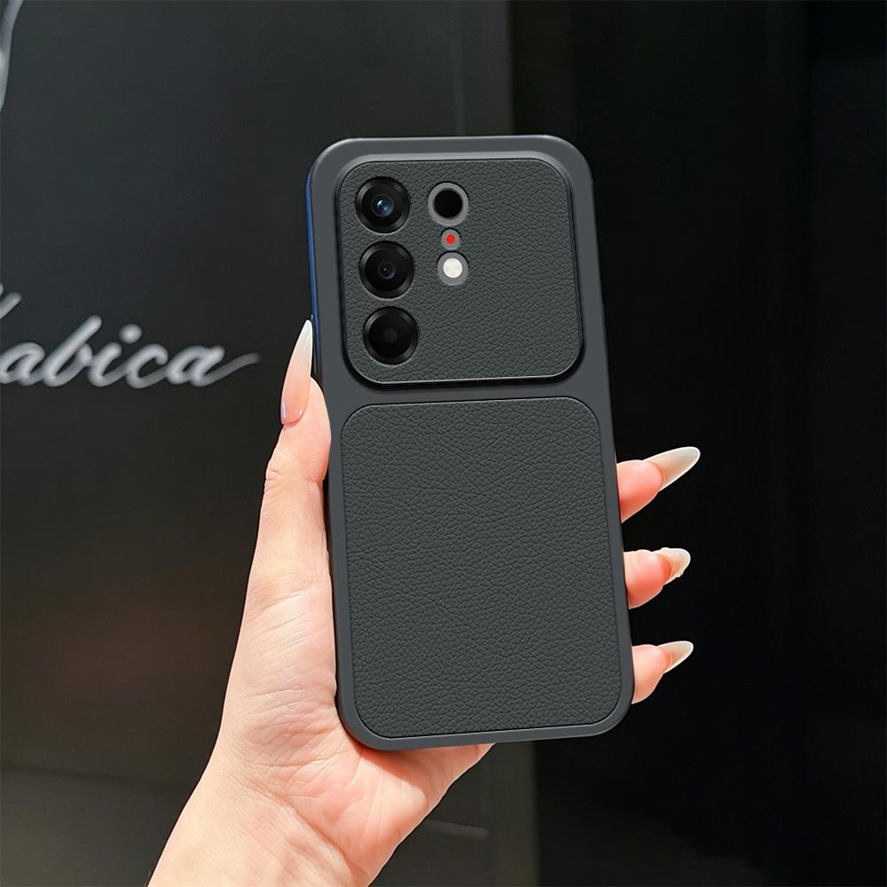 For Tecno Camon 50 4G Lambskin Series Skin Feel Shockproof Phone Case(Black)