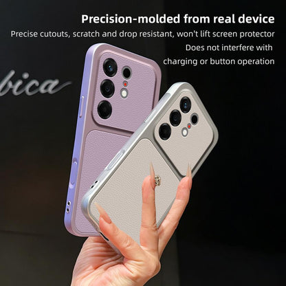 For Tecno Camon 50 4G Lambskin Series Skin Feel Shockproof Phone Case(Purple)