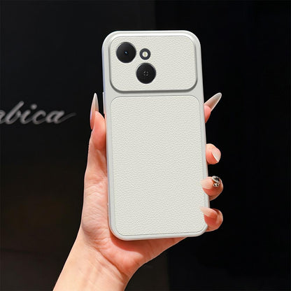 For Tecno Spark 40C Lambskin Series Skin Feel Shockproof Phone Case(Silver)