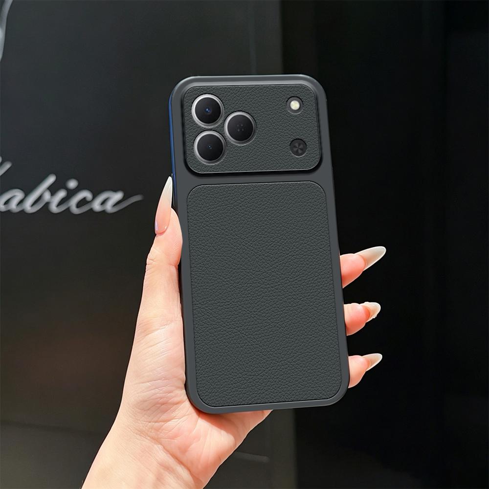 For Tecno Spark 50 4G Lambskin Series Skin Feel Shockproof Phone Case(Black)