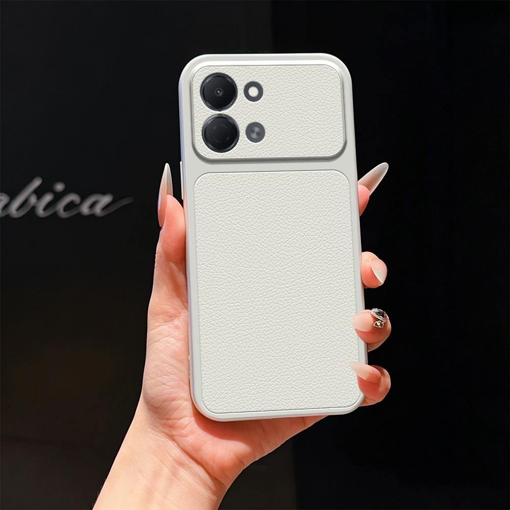For Tecno Spark Go 3 Lambskin Series Skin Feel Shockproof Phone Case(Silver)