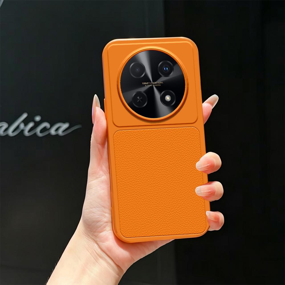 For Huawei Enjoy 70 Pro Lambskin Series Skin Feel Shockproof Phone Case(Orange)