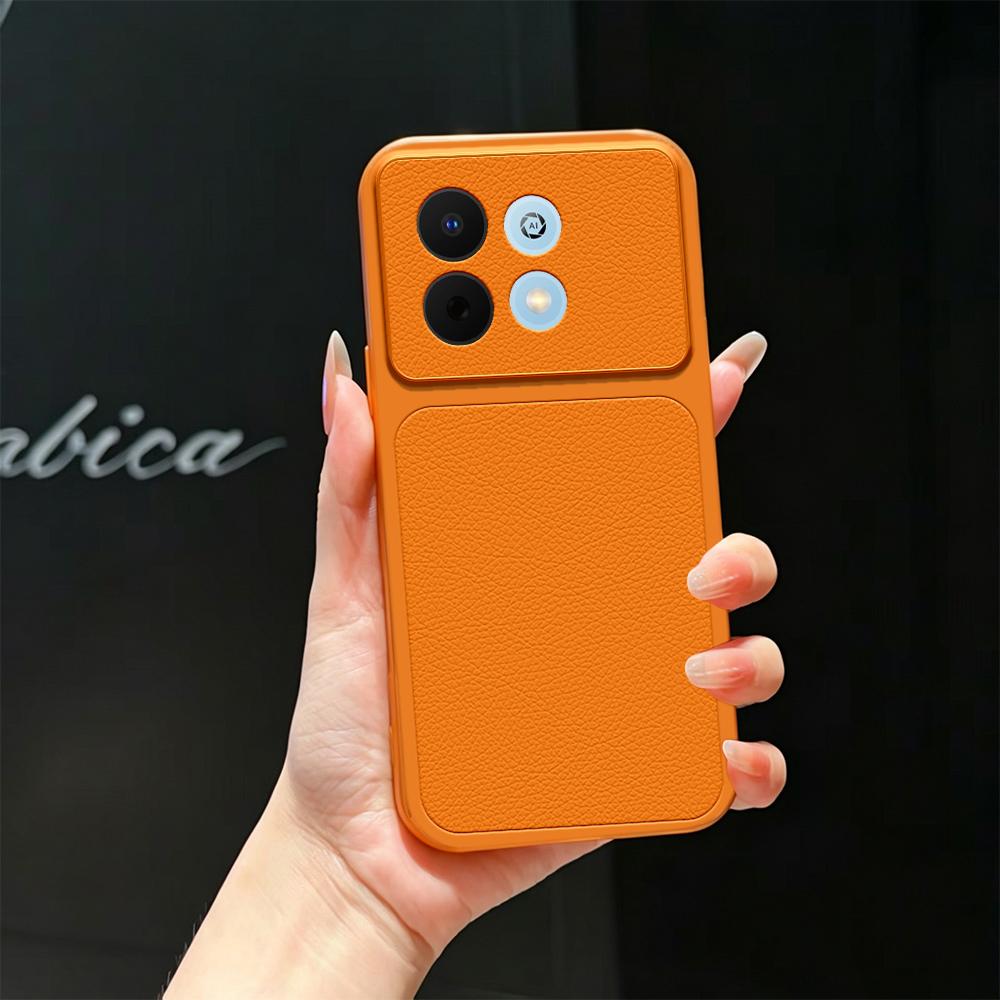 For Huawei Enjoy 90 5G Lambskin Series Skin Feel Shockproof Phone Case(Orange)