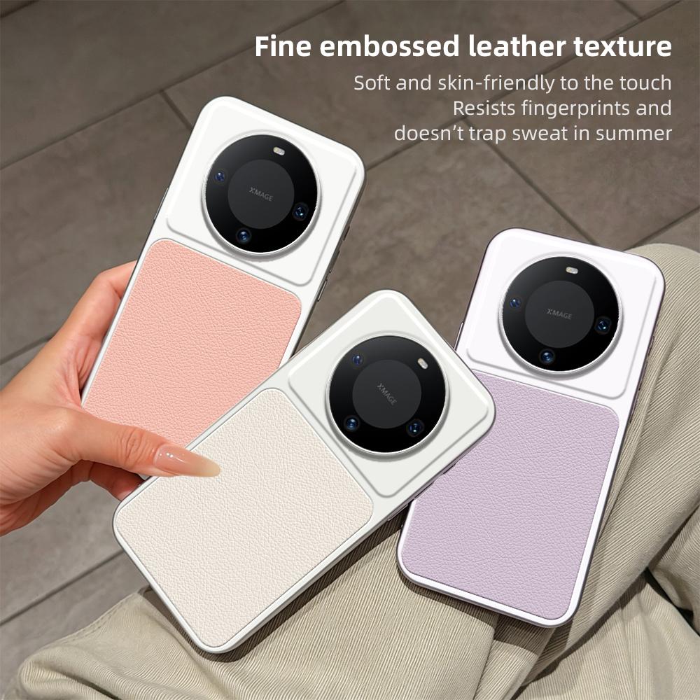 For Huawei Mate 60 Lambskin Series Skin Feel Shockproof Phone Case(Black)