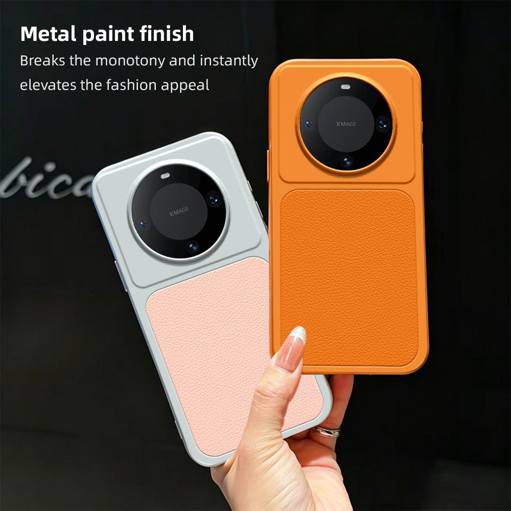 For Huawei Mate 60 Pro Lambskin Series Skin Feel Shockproof Phone Case(Black)
