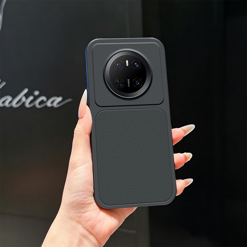 For Huawei Mate 70 Lambskin Series Skin Feel Shockproof Phone Case(Black)