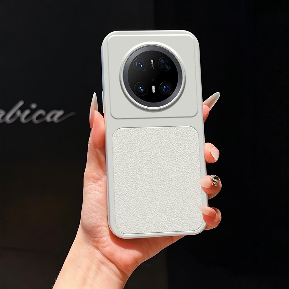 For Huawei Mate 70 Pro Lambskin Series Skin Feel Shockproof Phone Case(Silver)