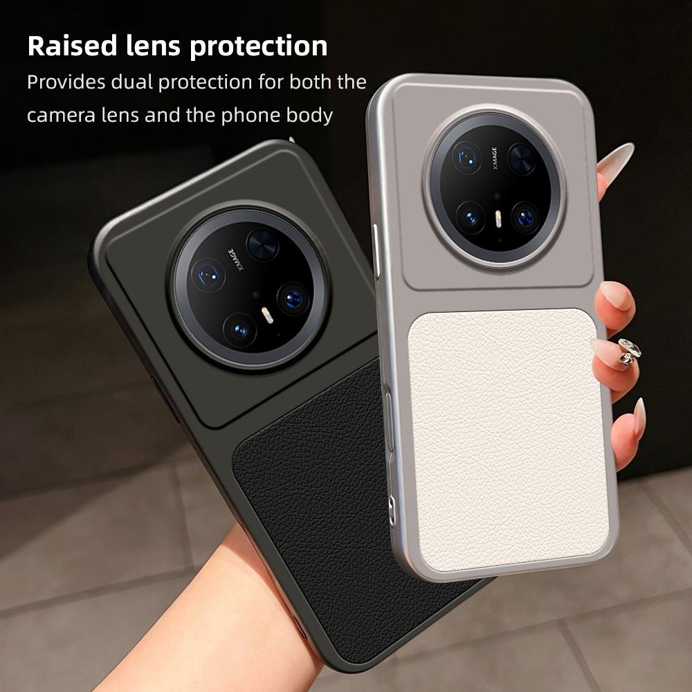 For Huawei Mate 70 Pro Lambskin Series Skin Feel Shockproof Phone Case(Black)