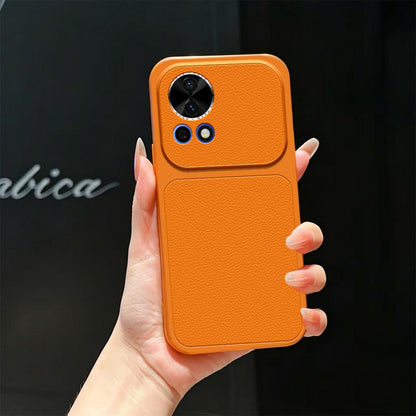 For Huawei nova 12 Lambskin Series Skin Feel Shockproof Phone Case(Orange)