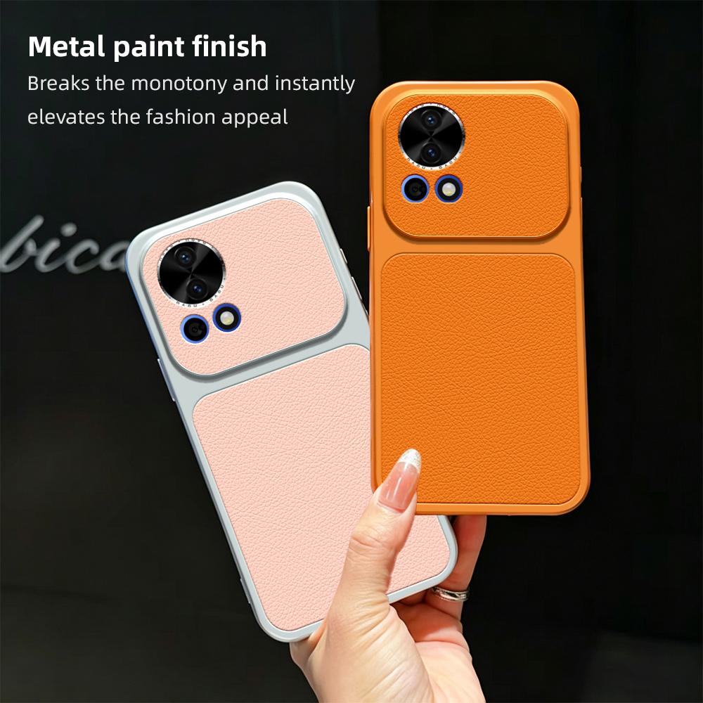 For Huawei nova 12 Lambskin Series Skin Feel Shockproof Phone Case(Pink)