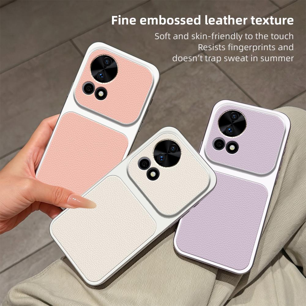 For Huawei nova 12 Pro Lambskin Series Skin Feel Shockproof Phone Case(Orange)