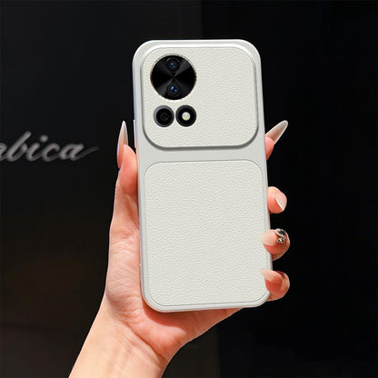 For Huawei nova 12 Pro Lambskin Series Skin Feel Shockproof Phone Case(Silver)