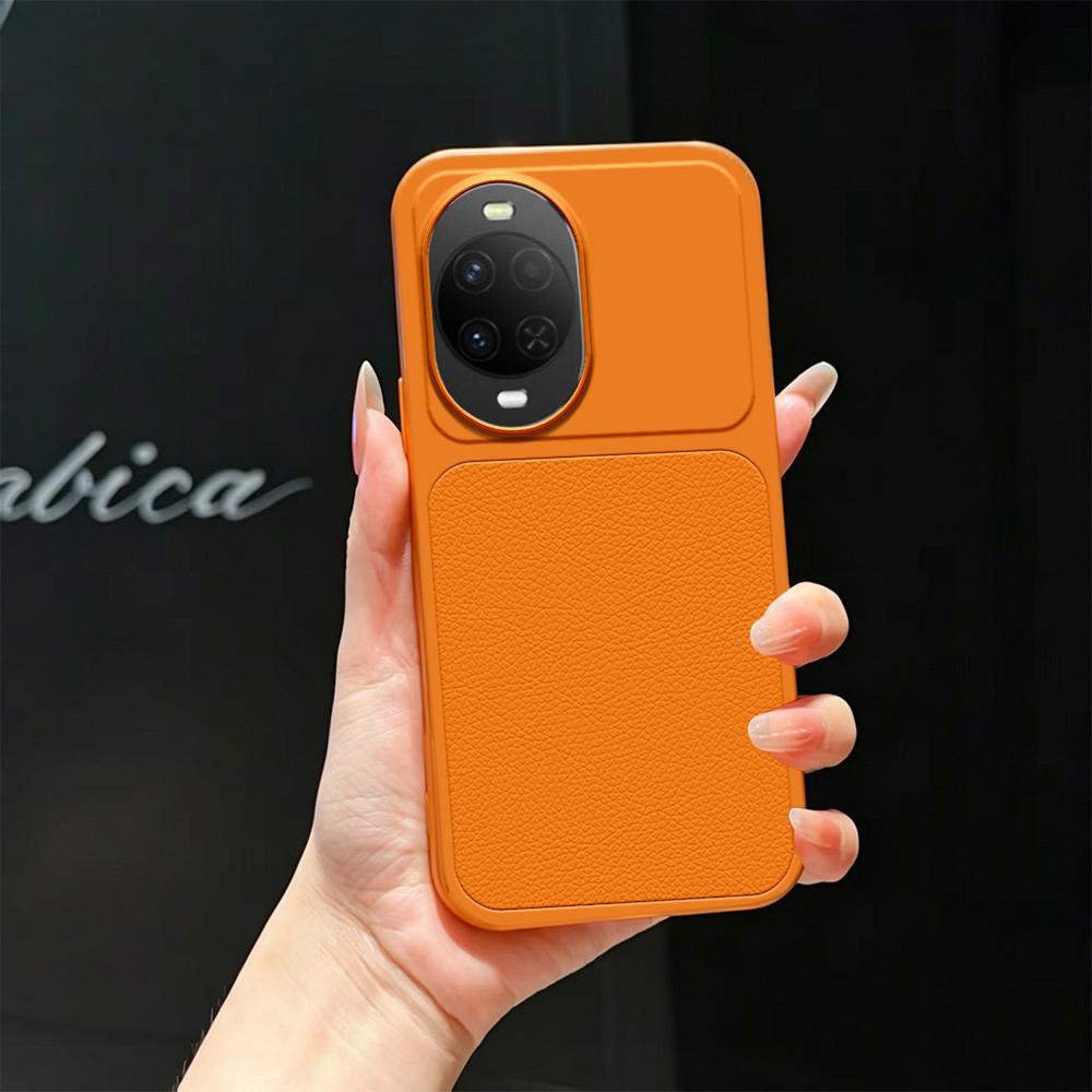For Huawei nova 15 Lambskin Series Skin Feel Shockproof Phone Case(Orange)