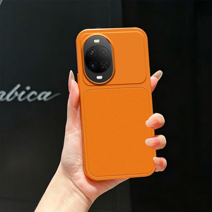 For Huawei nova 15 Lambskin Series Skin Feel Shockproof Phone Case(Orange)