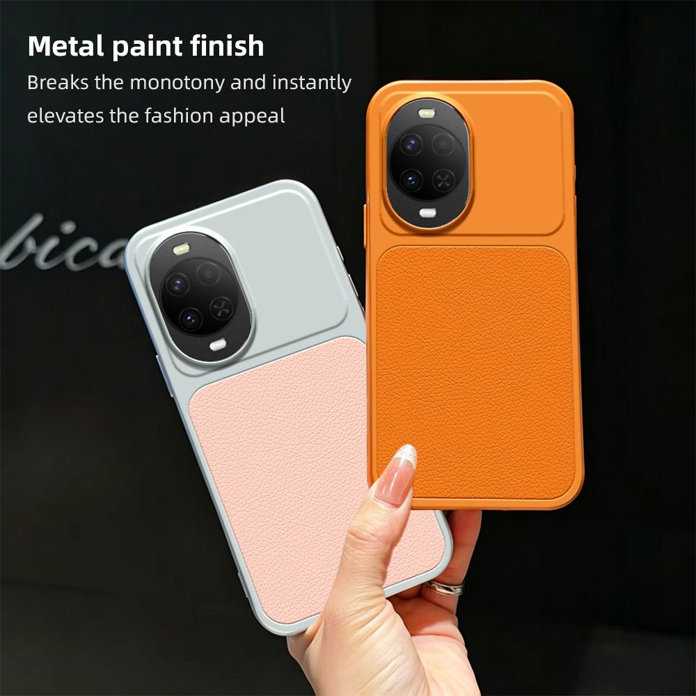 For Huawei nova 15 Lambskin Series Skin Feel Shockproof Phone Case(Orange)