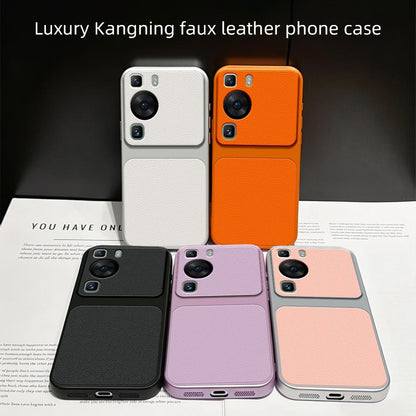 For Huawei P60 Lambskin Series Skin Feel Shockproof Phone Case(Silver)