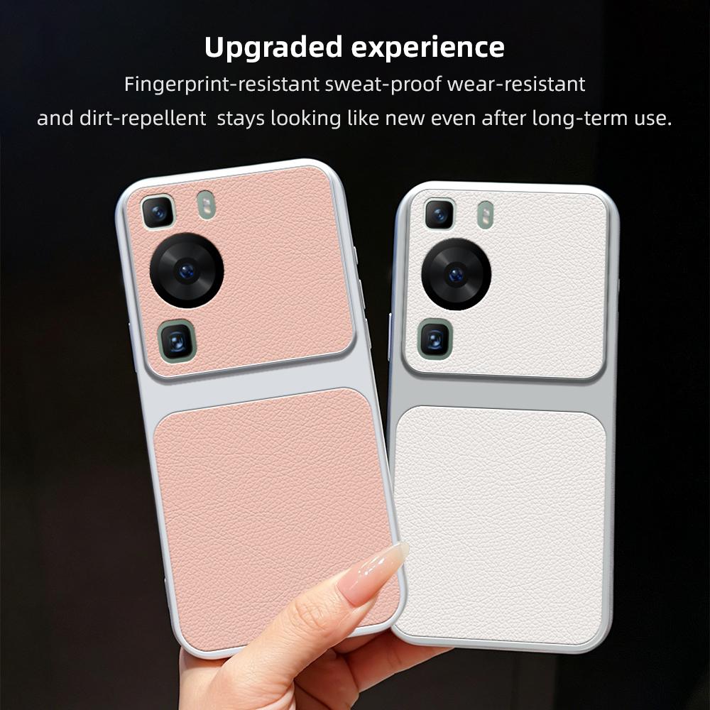For Huawei P60 Lambskin Series Skin Feel Shockproof Phone Case(Black)