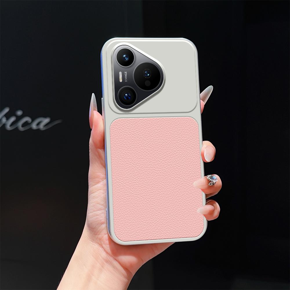 For Huawei Pura 70 Lambskin Series Skin Feel Shockproof Phone Case(Pink)