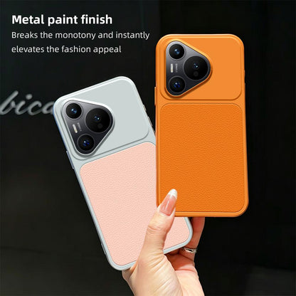 For Huawei Pura 70 Lambskin Series Skin Feel Shockproof Phone Case(Black)