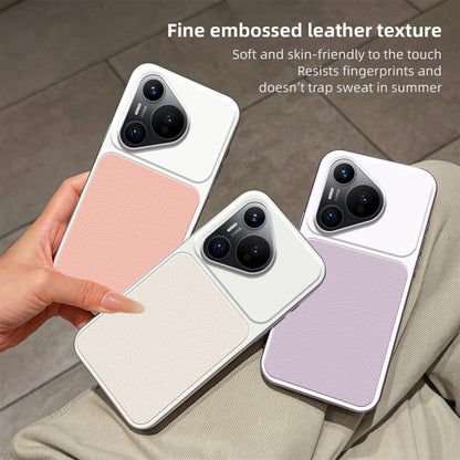 For Huawei Pura 70 Lambskin Series Skin Feel Shockproof Phone Case(Purple)