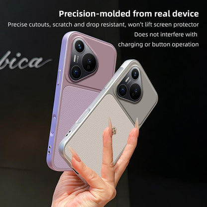 For Huawei Pura 70 Lambskin Series Skin Feel Shockproof Phone Case(Purple)