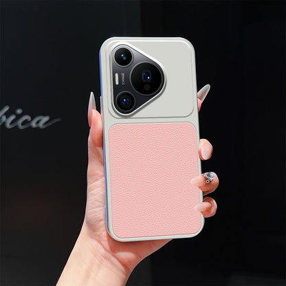 For Huawei Pura 70 Pro Lambskin Series Skin Feel Shockproof Phone Case(Pink)
