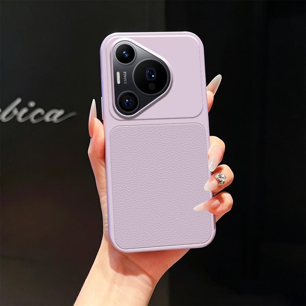 For Huawei Pura 70 Pro Lambskin Series Skin Feel Shockproof Phone Case(Purple)