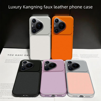 For Huawei Pura 70 Pro Lambskin Series Skin Feel Shockproof Phone Case(Purple)