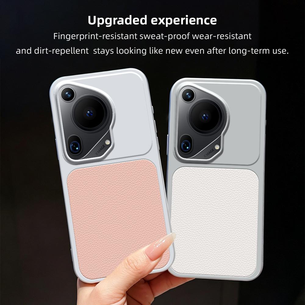 For Huawei Pura 70 Ultra Lambskin Series Skin Feel Shockproof Phone Case(Orange)