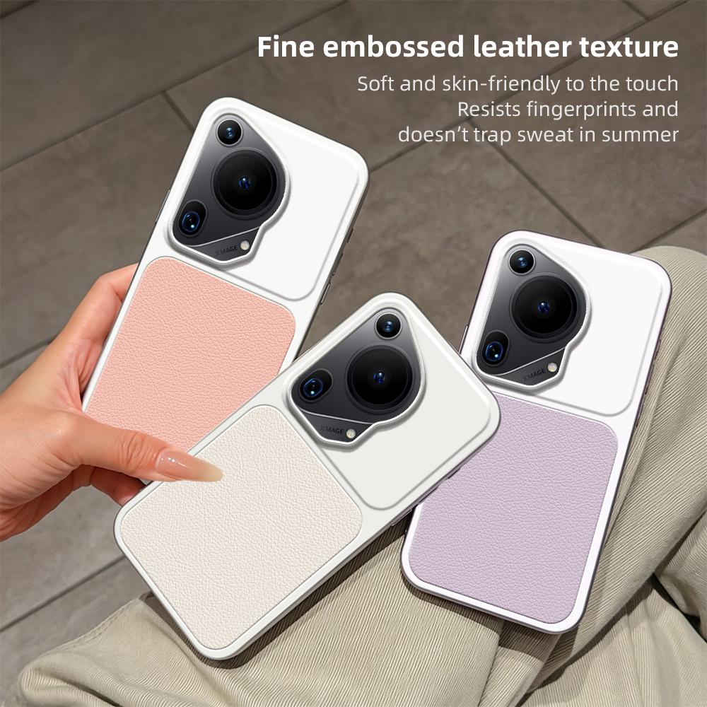For Huawei Pura 70 Ultra Lambskin Series Skin Feel Shockproof Phone Case(Black)