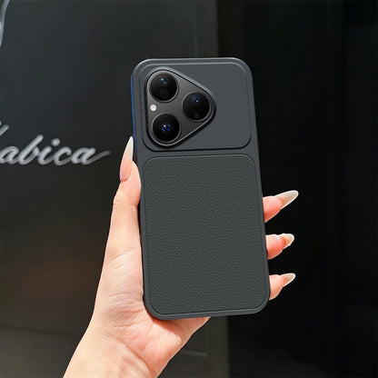 For Huawei Pura 80 5G Lambskin Series Skin Feel Shockproof Phone Case(Black)