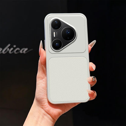 For Huawei Pura 80 Pro 5G Lambskin Series Skin Feel Shockproof Phone Case(Silver)